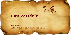 Tuza Zoltán névjegykártya